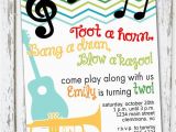 Musical Birthday Cards for Kids Music Musical Instruments Invitation