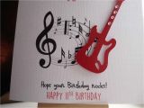 Musical Birthday Cards for son Handmade Personalised Guitar Male Birthday Card son