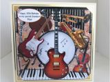 Musical Birthday Cards for son Musical Instruments Birthday Card 7x7inch