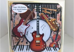 Musical Birthday Cards for son Musical Instruments Birthday Card 7x7inch