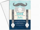 Mustache 1st Birthday Invitations First Birthday Invitation Boy Mustache Birthday Party