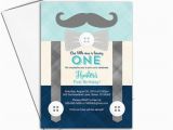 Mustache 1st Birthday Invitations First Birthday Invitation Boy Mustache Birthday Party