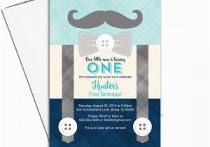 Mustache 1st Birthday Invitations First Birthday Invitation Boy Mustache Birthday Party