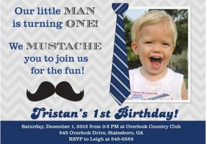 Mustache 1st Birthday Invitations Items Similar to Mustache Little Man 1st Birthday