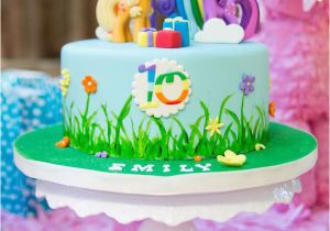 My Little Pony Birthday Cake Decorations Kara 39 S Party Ideas Glam Floral My Little Pony Birthday