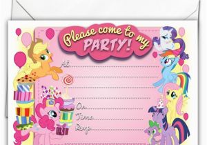 My Little Pony Birthday Cards Free Items Similar to 20 X Glossy Party Invitations Inspired by