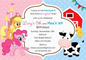 My Little Pony Birthday Cards Free My Little Pony Birthday Invitations Designs Ideas