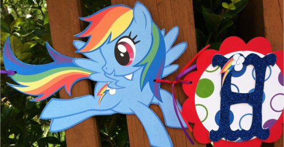 My Little Pony Happy Birthday Letter Banner Items Similar to My Little Pony Rainbow Dash Happy