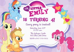 My Little Pony Personalized Birthday Invitations Free Printable My Little Pony Birthday Invitations