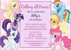 My Little Pony Personalized Birthday Invitations My Little Pony Birthday Invitation Diy by Nightowlcustomdesign
