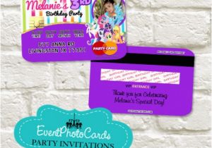 My Little Pony Personalized Birthday Invitations My Little Pony Credit Card Invitations Personalized