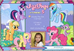 My Little Pony Personalized Birthday Invitations My Little Pony Custom Birthday Invitation with or without