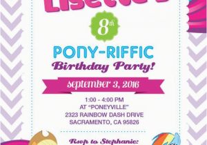 My Little Pony Personalized Birthday Invitations My Little Pony Personalized Birthday Invitation