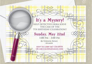 Mystery Birthday Party Invitations Girls Spy Birthday Invitation Mystery Birthday Party