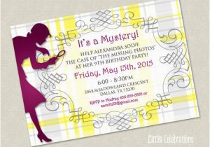 Mystery Birthday Party Invitations Girls Spy Birthday Invitation Mystery by Littlecelebrations