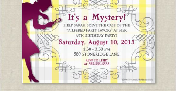 Mystery Birthday Party Invitations Girls Spy Birthday Invitation Mystery by Littlecelebrations