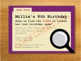 Mystery Birthday Party Invitations Items Similar to Mystery theme Party Invitation Clue