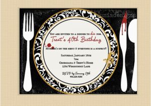 Mystery Birthday Party Invitations Murder Mystery Dinner Party Invitation