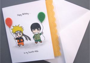 Naruto Birthday Card Naruto Inspired Birthday Card by Abitofimagination On Etsy