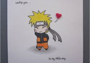 Naruto Birthday Card Naruto Inspired Love Card by Abitofimagination On Etsy