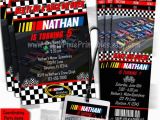 Nascar Birthday Card Nascar Birthday Invitations 5×7 Card or Ticket Style or