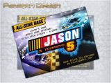 Nascar Birthday Card Nascar Race Style Custom Birthday Invitation Thank by