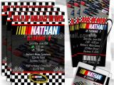 Nascar Birthday Invitations Nascar Birthday Invitations 5×7 Card or by