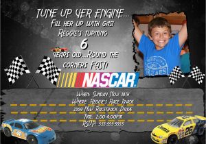 Nascar Birthday Invitations Nascar Invitation Birthday Party Card Hot Wheels Design