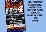 Nascar Birthday Invitations Nascar Invitations Full Throtte theme by Partyprintsplus