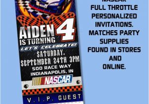 Nascar Birthday Invitations Nascar Invitations Full Throtte theme by Partyprintsplus