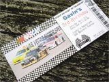 Nascar Birthday Invitations Nascar Racing Ticket Custom Printable Birthday Invitation