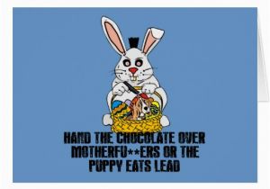 Nasty Birthday Cards Nasty Easter Bunny Greeting Card Zazzle