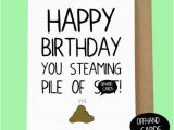 Nasty Birthday Cards Rude Insulting Birthday Card Pile Of Sht Nasty Card Adult