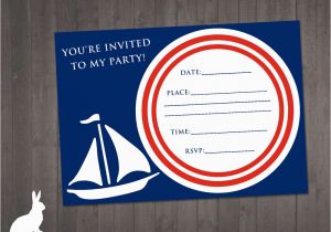 Nautical Birthday Invitations Free Free Nautical Party theme Invitation Free Party