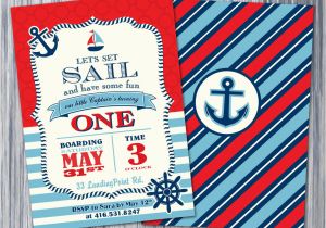 Nautical Birthday Invitations Free Nautical 1st Birthday Invitation Nautical Invite Printable