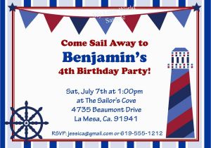 Nautical Birthday Invitations Free Nautical Birthday Invitation Best Party Ideas