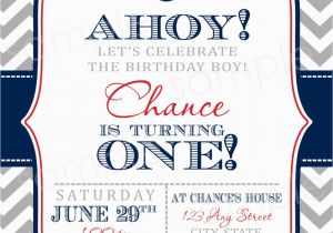 Nautical Birthday Invitations Free Nautical Birthday Invitation Templates