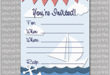 Nautical Birthday Invitations Free Nautical Birthday Invitations Ideas Bagvania Free
