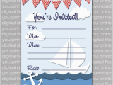 Nautical Birthday Invitations Free Nautical Birthday Invitations Ideas Bagvania Free