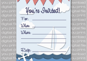 Nautical Birthday Invitations Free Nautical Birthday Invitations Ideas Bagvania Free
