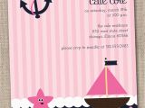 Nautical Birthday Invitations Free Nautical Girls Birthday Party Invitations Printable Digital