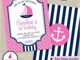 Nautical Birthday Invitations Free Nautical Party Invitation Girls Nautical Birthday Invitation