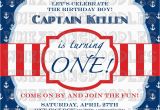 Nautical Birthday Invites Nautical First Birthday Invitation