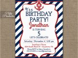 Nautical Birthday Invites Red White Blue Nautical Birthday Invitations Nifty