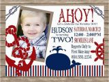 Nautical themed Birthday Invitations Ahoy Matey Boy 39 S Nautical Birthday Party Invitation