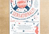 Nautical themed Birthday Invitations Nautical Birthday Invitations Beach theme Adult Party