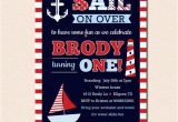 Nautical themed Birthday Invitations Sail Away Nautical theme Birthday Party Invitation No
