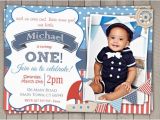 Nautical themed First Birthday Invitations Boys Nautical theme 1st Birthday by Invitationsbylittlep