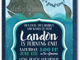 Nautical themed First Birthday Invitations Nautical Whale 1st Birthday Invitations Di 369