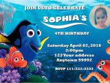 Nemo Birthday Party Invitations Finding Dory Nemo Birthday Party Invitations Personalized